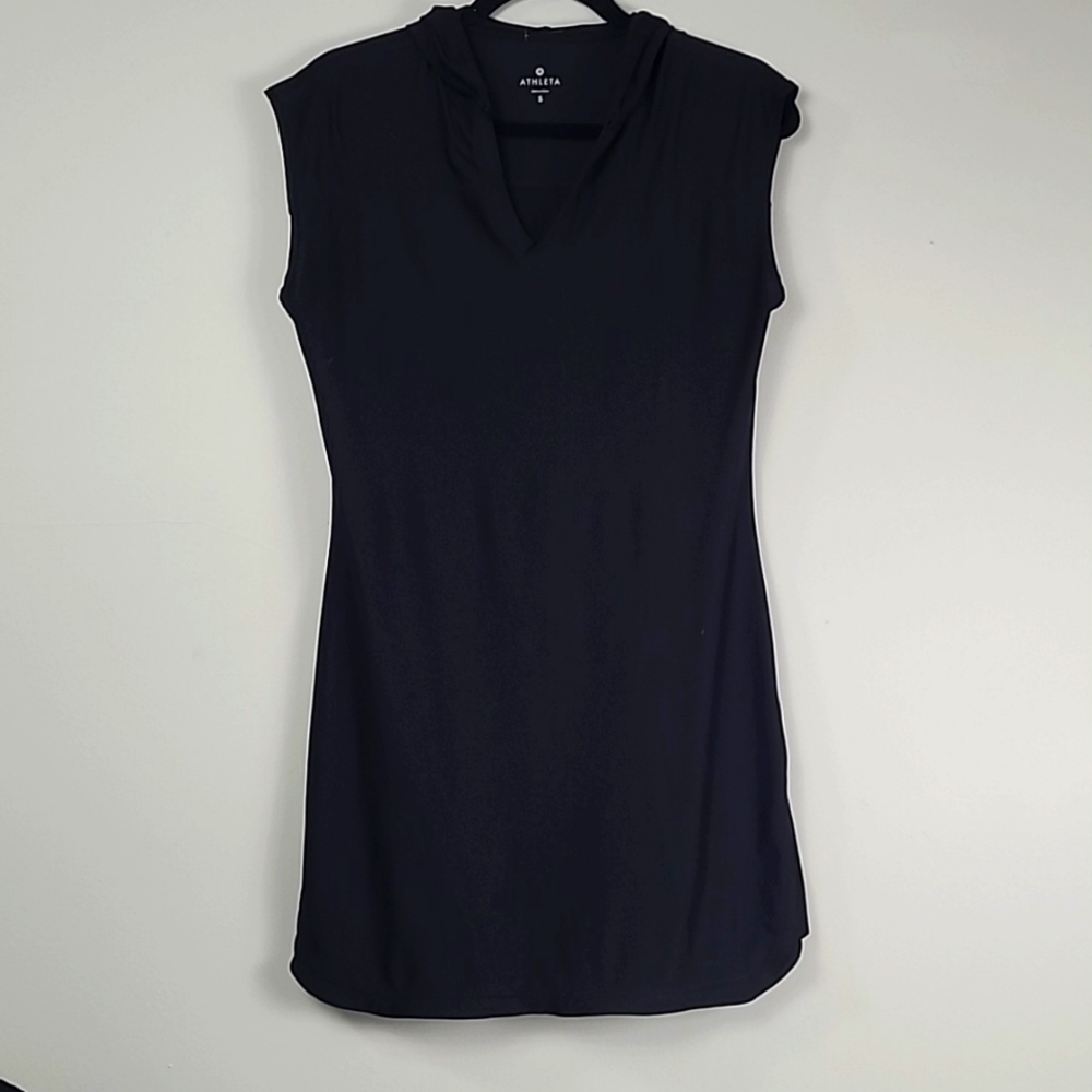 Athleta Black hooded athletic tennis dress